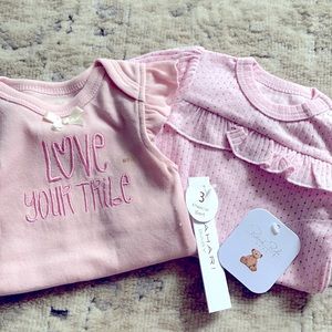 Two Cute & Fun Light Pink Onesies